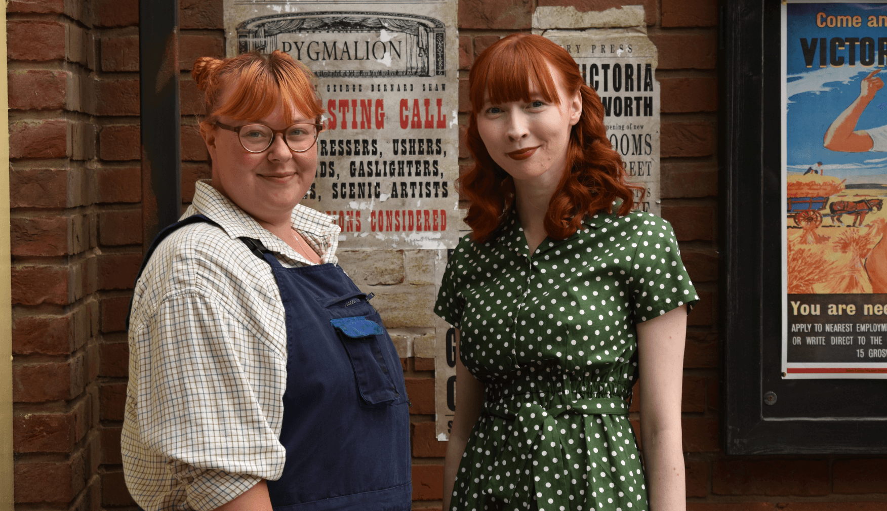 Ladies in costume at Statfold Rails to Victory