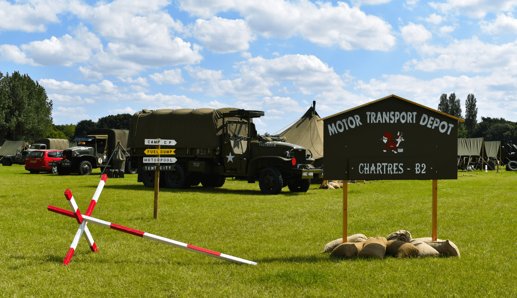 Vehicles camp at 1940s event