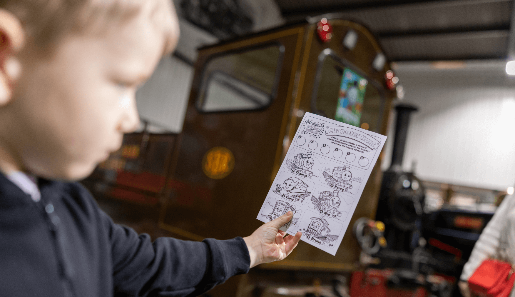 Child doing the Thomas and Friends Hunt