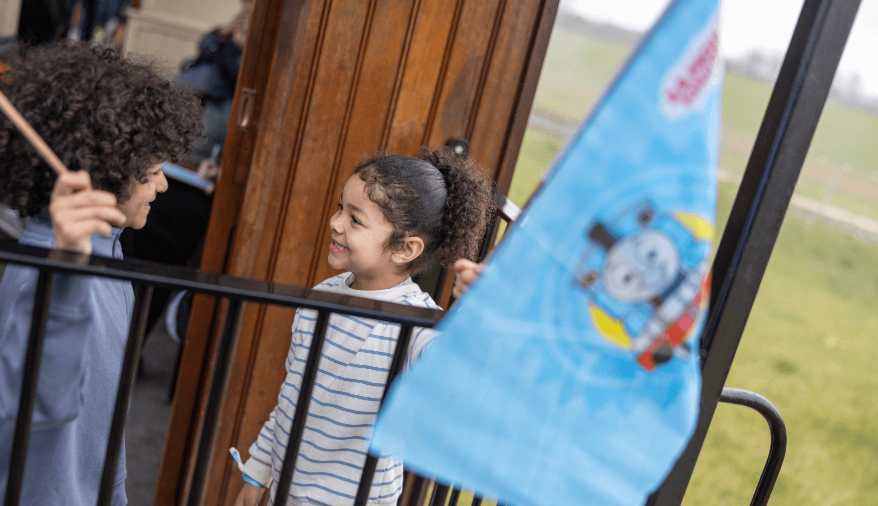 Children excited for train ride at Day Out With Thomas
