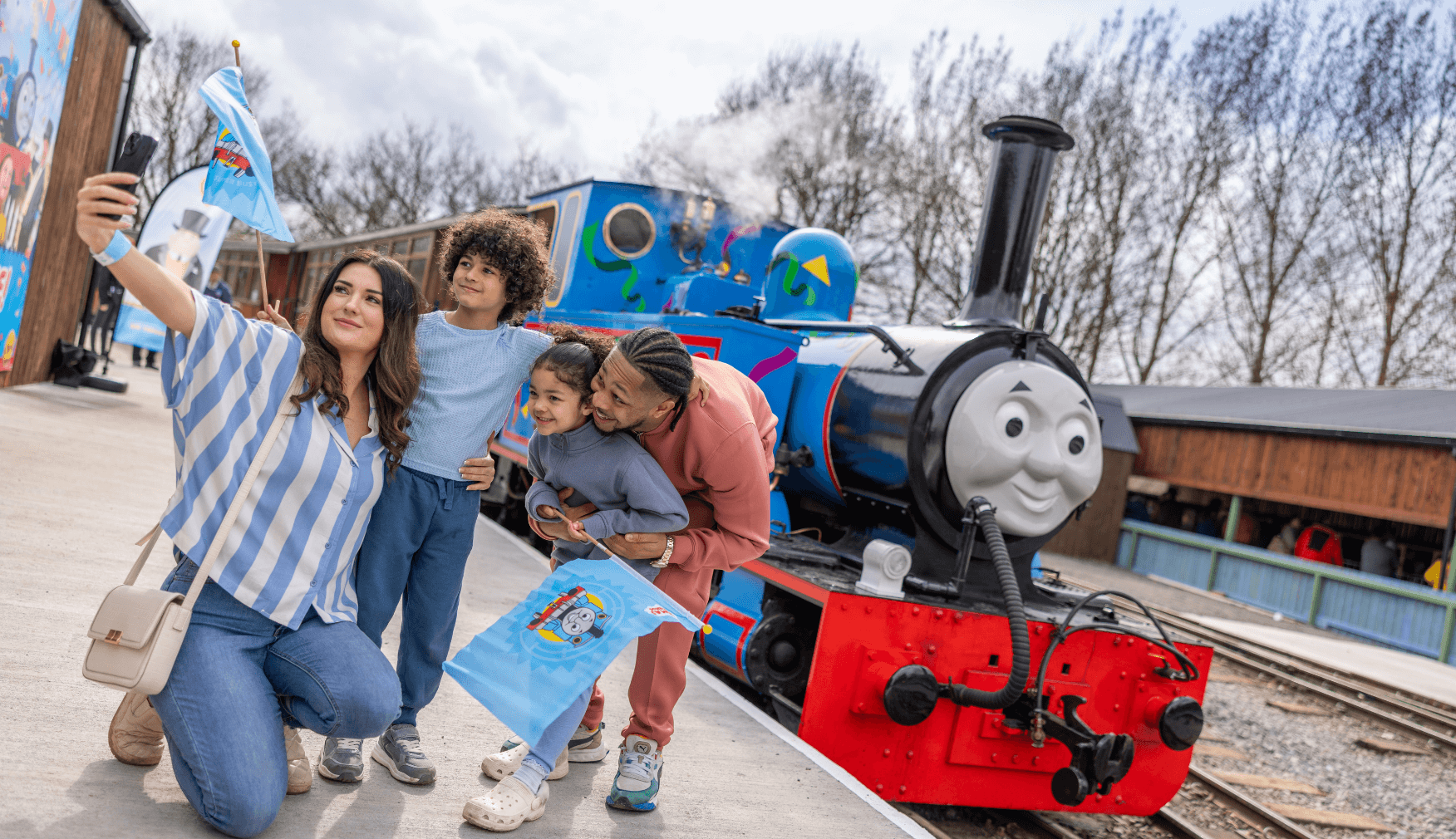 Family Photo with Thomas the Tank Engine