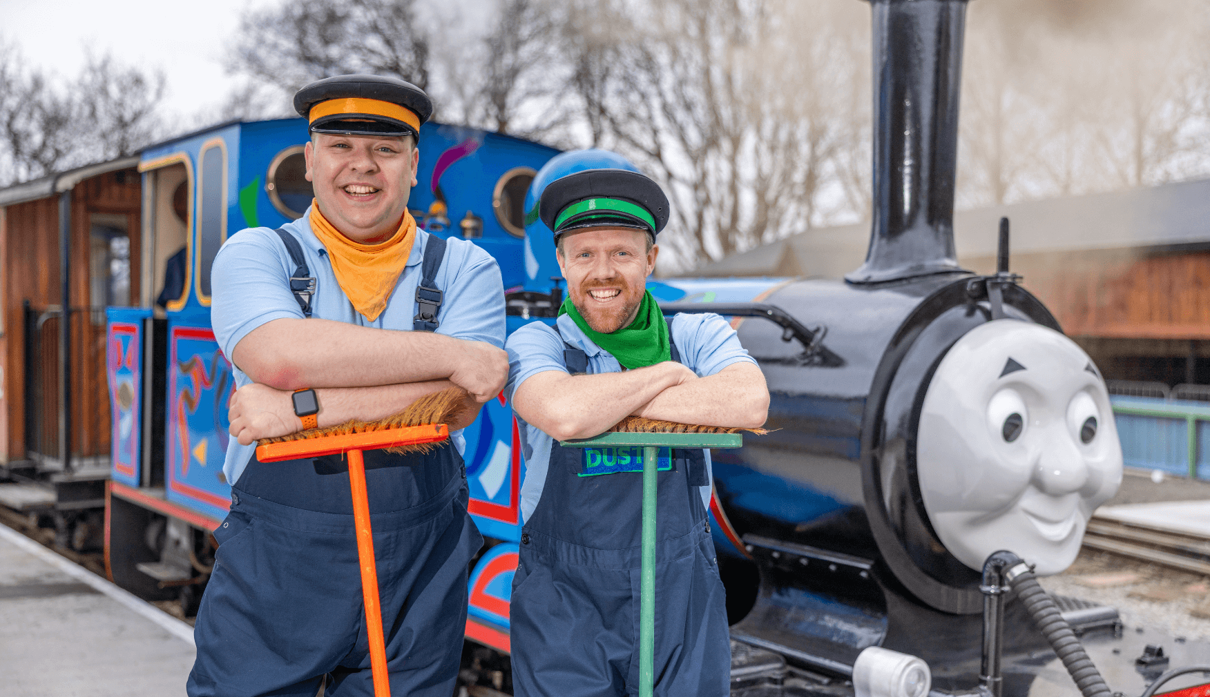 Rusty and Dusty Posing with Thomas