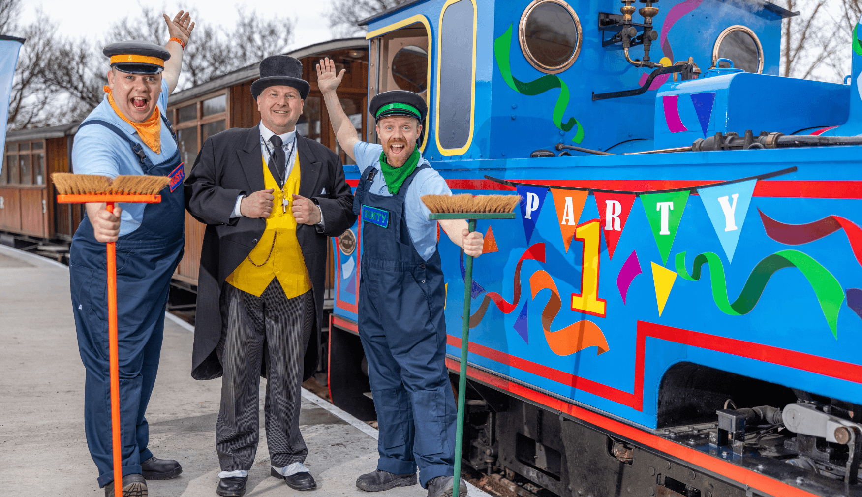 Sir Topham Hatt with Rusty and Dusty at Statfold