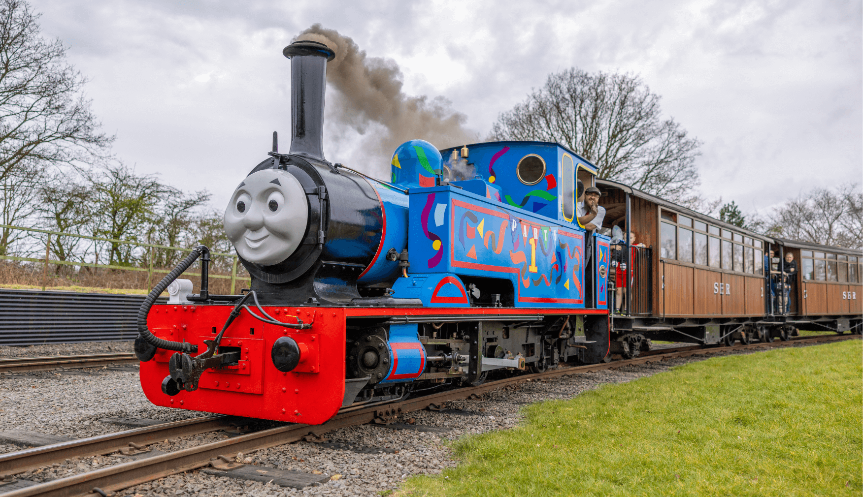 Thomas driving past at Statfold Country Park