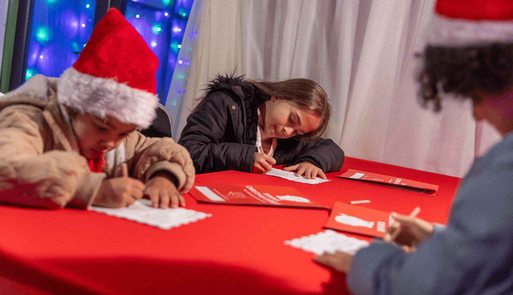 Children writing letters to Santa at Statfold