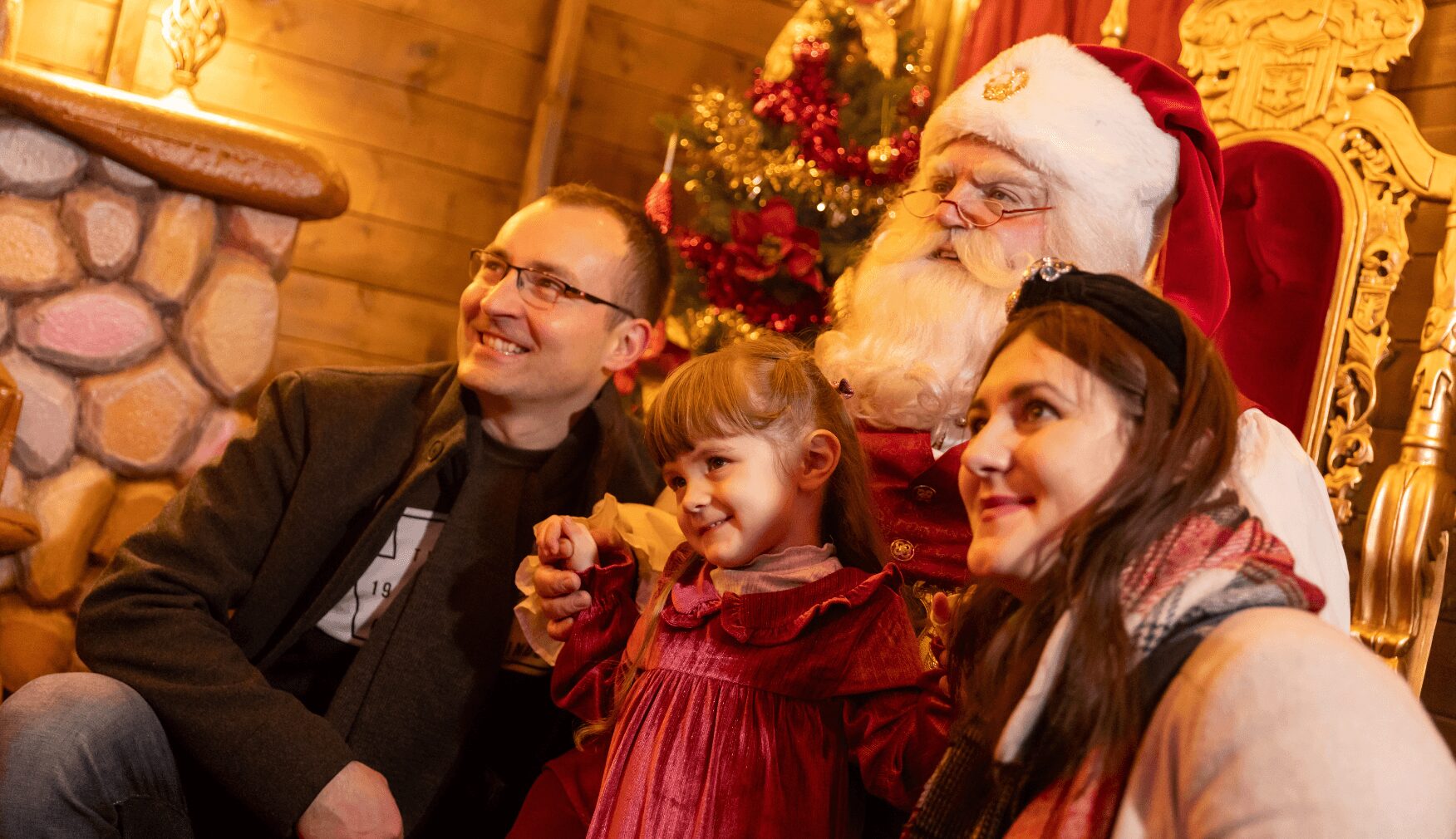 Family photo with Santa Claus