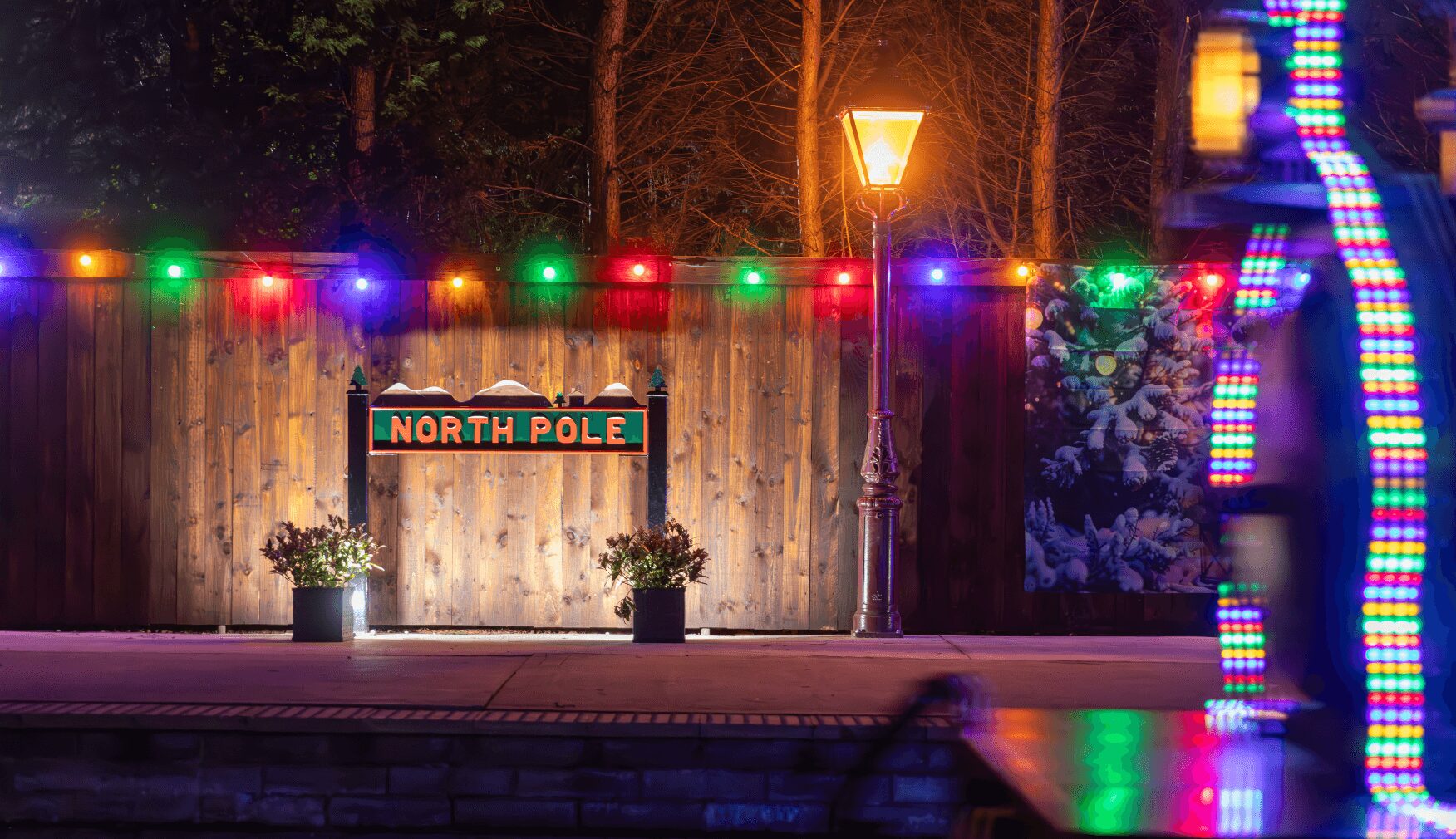 North Pole Station Sign at Statfold Country Park