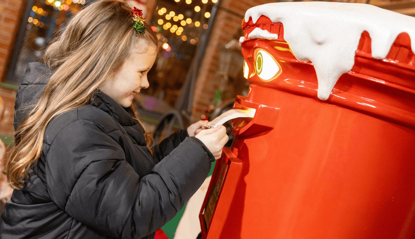 Posting letters in the talking Post Box at Statfold